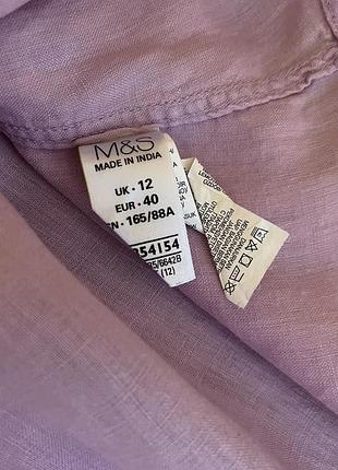 Льняная рубашка. бренд m&s. 8