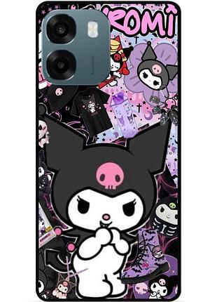Силиконовый чехол бампер для oppo a6 с рисунком kuromi куроми
