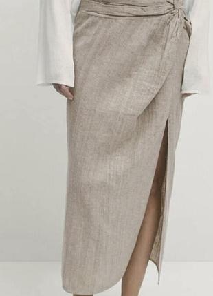 Спідниця міді на запах від massimo dutti