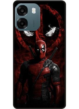 Силиконовый чехол бампер для oppo a6 с рисунком deadpool дэдпул