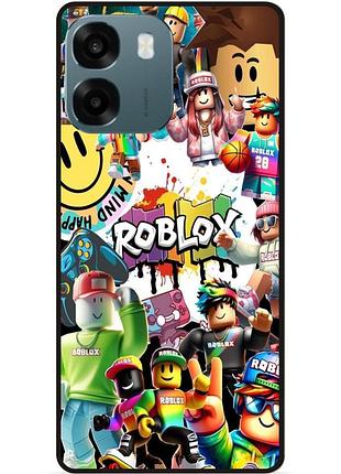 Силіконовий чохол бампер для oppo a6 з малюнком роблокс roblox