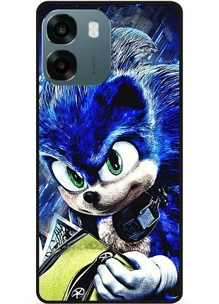 Чехол силиконовый бампер для oppo a6 с рисунком sonik соник