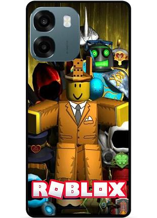 Силіконовий чохол бампер для oppo a6 з малюнком roblox гра в кальмара роблокс