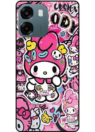 Силиконовый чехол для oppo a6 hello kitty kuromi куроми хелло китти