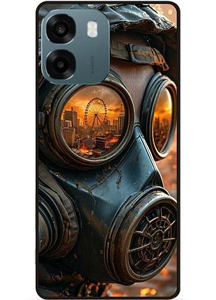 Силиконовый бампер чехол для oppo a6 с рисунком stalker сталкер