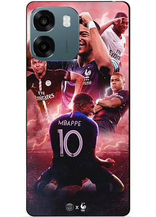 Силиконовый бампер чехол для oppo a6 с рисунком килиан мбаппе mbappe