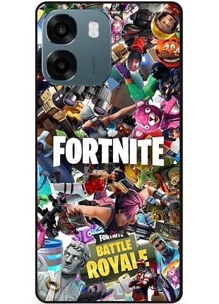 Силиконовый бампер чехол для oppo a6 с картинкой fortnite фортнайт