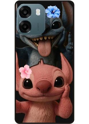 Силиконовый бампер чехол для oppo a6 с картинкой stitch стич