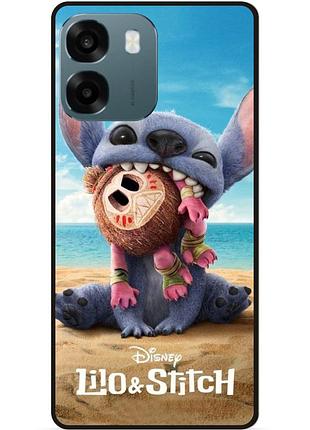 Силиконовый чехол бампер для oppo a6 лило и стич stitch