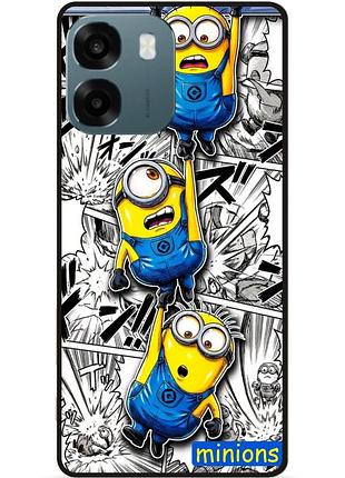 Силиконовый бампер чехол для oppo a6 с рисунком миньон minions