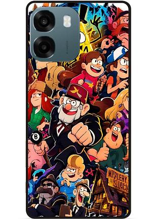Силиконовый чехол бампер для oppo a6 с рисунком гравити фолз gravity falls