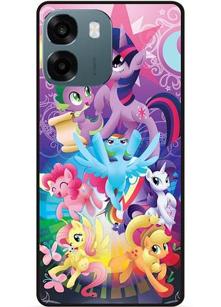 Силиконовый бампер чехол для oppo a6 с рисунком пони пинки пай мой маленький пони