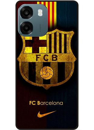 Чехол силиконовый бампер для oppo a6 с рисунком barcelona барселона