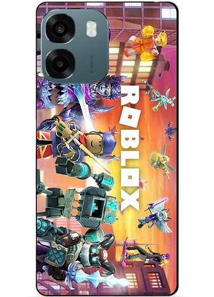 Силіконовий чохол бампер для oppo a6 з картинкою роблокс roblox