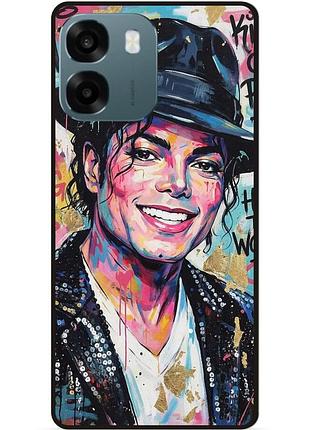 Силиконовый бампер чехол для oppo a6 с картинкой michael jackson майкл джексон