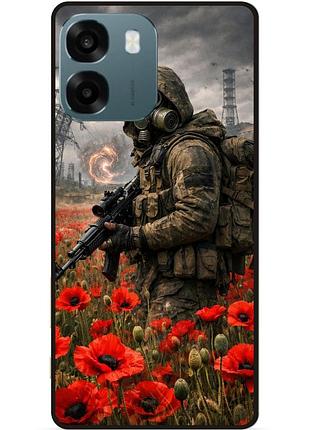 Силиконовый чехол бампер для oppo a6 с рисунком stalker сталкер
