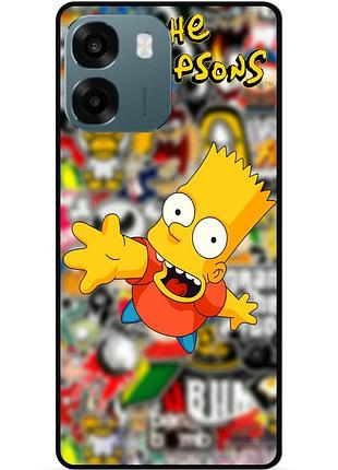 Чехол силиконовый бампер для oppo a6 с рисунком симпсоны simpsons бард