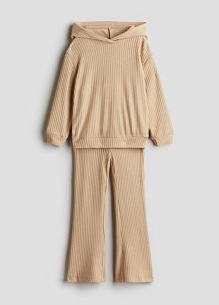 Супер стильний крутий костюм комплект в рубчик на дівчинку 3/4р h&m