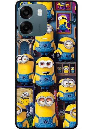 Силиконовый бампер чехол для oppo a6 с картинкой миньоны minion
