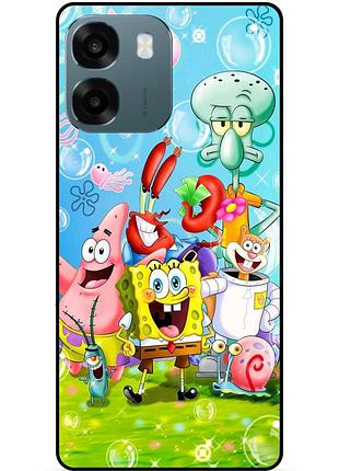 Силіконовий чохол для oppo a6 з малюнком sponge bob губка боб