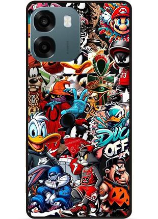 Чехол силиконовый бампер для oppo a6 с картинкой disney