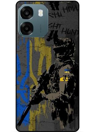 Силиконовый бампер чехол для oppo a6 с рисунком зсу украина night hunter