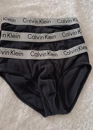 Базовые черные трусы мужские коттоновые calvin klein m l 10 12 38 40 46 48