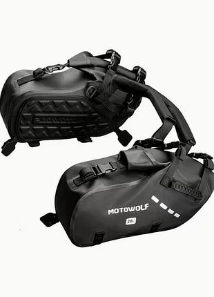 Мотосумки мотоциклетні кофри motowolf 28 l ( 14+14) та  18 l ( 9л + 9 л) риноволк мотовульф бічні сумки (пара)