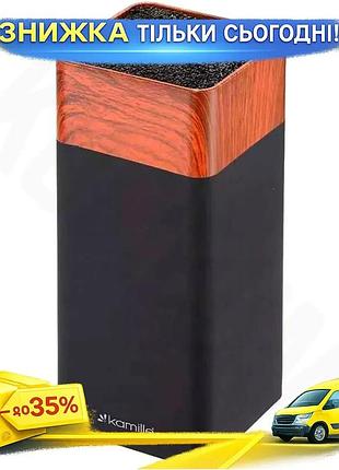 Ku подставка для ножей universal fit kamille acacia black пластиковая колода для хранения кухонных нож uni2l_k