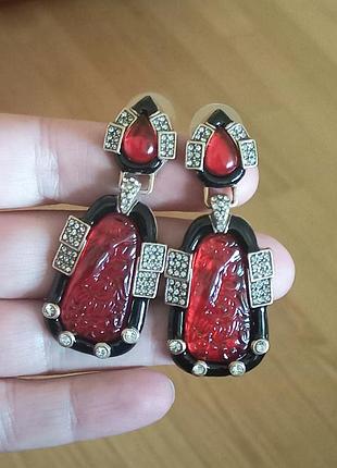 Серебряные серьги 925 пробы prada