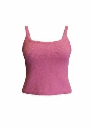 Женский трикотажный топ sisters knitwear розовый, на бретелях, s