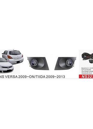 Фары доп.модель nissan tiida/versa 2009-14/ns-327/h11-12v55w/эл.проводка