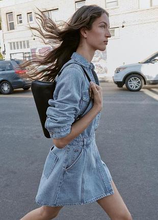 Джинсова сукня zara m 2