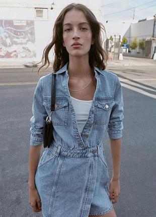 Джинсова сукня zara m
