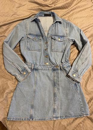 Джинсова сукня zara m 3