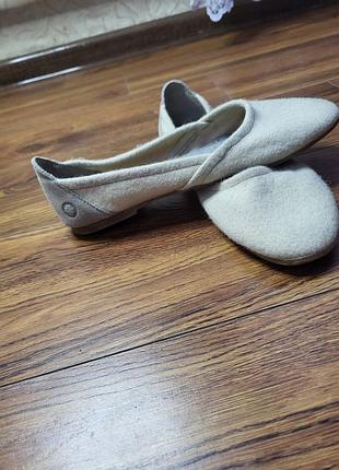 Шерстяные балетки baabuk made in portugal, 39 р, стелька 25 см