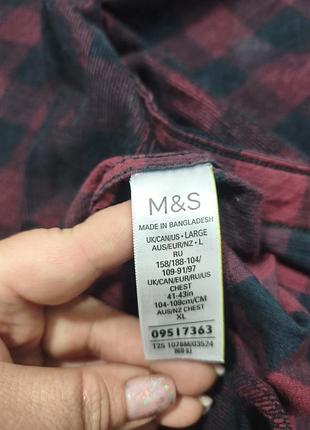Рубашка в клетку вельвет m&amp;s 3