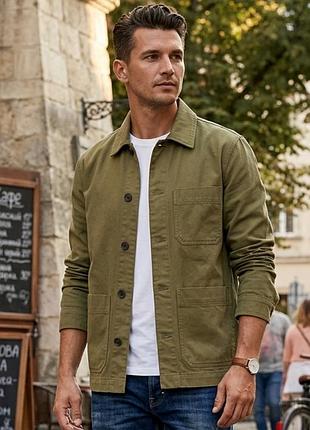 Мужская джинсовая куртка / рубашка h&amp;m essentials No1, размер l (идеальное состояние)
​
​