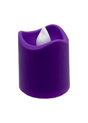 Декоративна свічка led з полум'ям 12-67c(violet) 4 см, фіолетовий