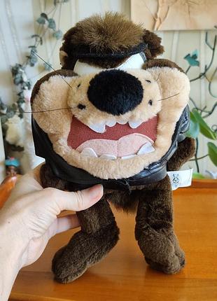 Винтажная игрушка тасманский дьявол таз 1997 warner bros / taz looney tunes байкер