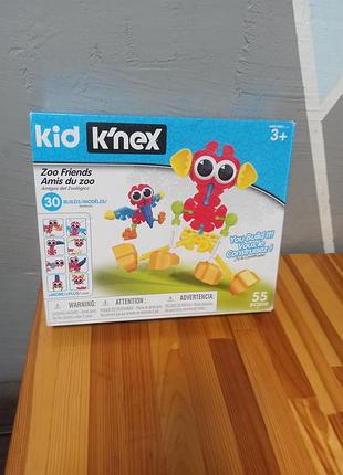 Конструктор kid k'nex 85700 30 model zoo friends building set, kids craft set with 55 pieces,