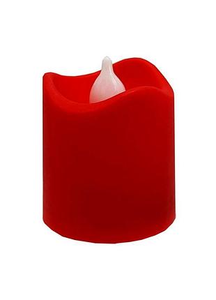 Декоративна свічка led з полум'ям 12-67c(red) 4 см, червоний