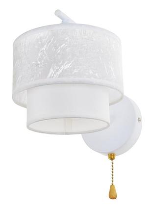 Бра настінне накладне з абажуром мінімалізм bkl-499w/1 e14 ch+wt brille 29-139