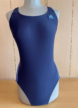 Спортивный слитный купальник adidas infinitex синий (размер m-l / d40) - идеальное состояние!