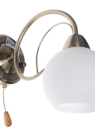 Бра настінне накладне з вимикачем класичне lk-168w/1 brille yl48
