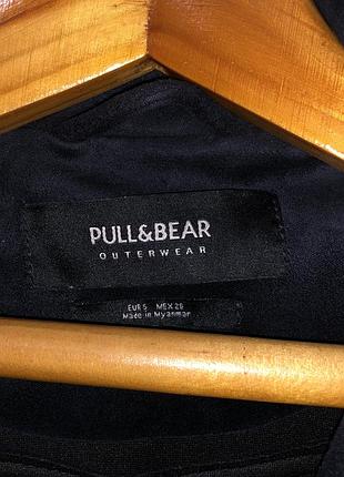 Косуха pull&bear жіноча куртка замшева темно синя 5