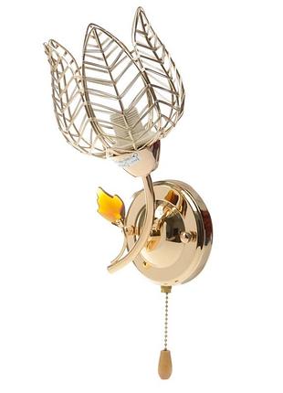 Бра настенное накладное с выключателем классическое lk-158w/1 fgd brille 187618