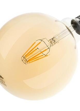 Лампа светодиодная led 6w e27 cog ww g125 amber 220v