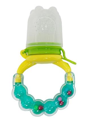 Ніблер для прикорму немовлят mgz-0005(turquoise) з брязкальцем