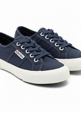 Оригінальні кеди на платформі superga 2790 acotw (navy) — розмір 35.5.
